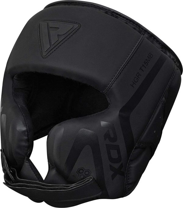 RDX Pro Head Guard Boxing Sparring Grappling, Maya Hide Leather, Headgear MMA Muay Thai Kickboxing Protection Training Helmet, Multi Layered Padding, Taekwondo Martial Arts BJJ Wrestling Karate, Black - Image 4