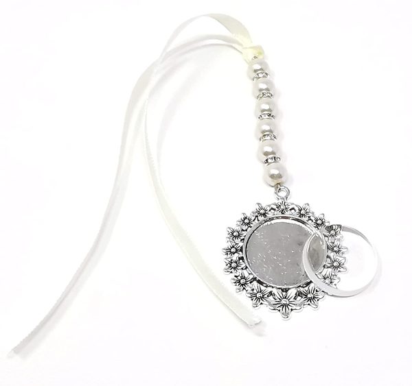 Memorial Photo Rhinestone Wedding Bride Bouquet Charm - Image 3