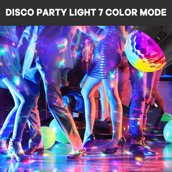 Disco Light,  Sound Activated Party Light with Remote Control, Disco Ball Lights for Kids Halloween Xmas Birthday Disco Parties Lighting, Dance Karaoke Decorating - Image 3