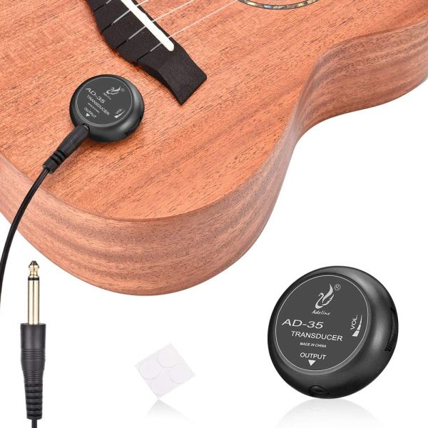 OTraki Acoustic Guitar Passive Pickup Stable Contact Microphone Transducer Self Adhesive Volume Control Piezo Picks Easily AMP UP Pickups for Acoustic Classical Violin Ukulele Mandolin Banjo Cello - Image 4