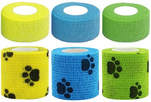 Wendergo 6 Rolls Self Adhering Bandage, Injury Wrap Tape for Cats, Pet Vet Wrap Bulk Stretch Tape for Wrist,Ankle Sprains & Swelling,Supports Muscles and Joints - Image 3