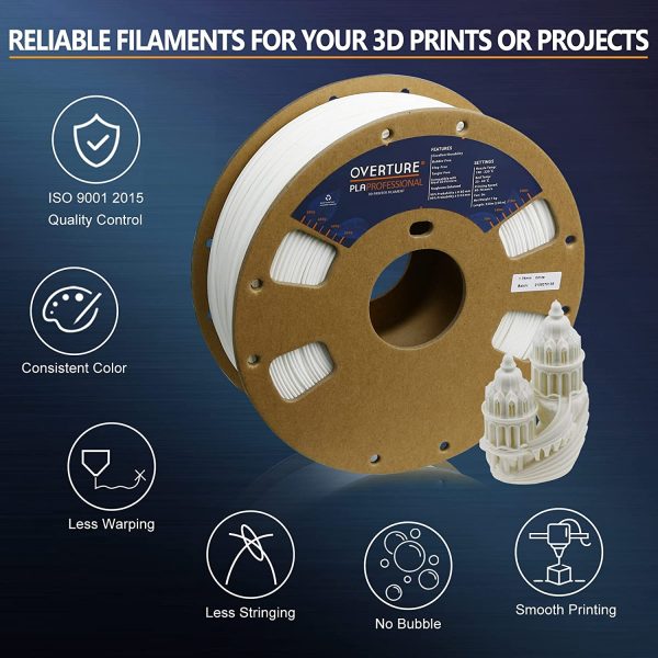 PLA Filament Matte PLA 1.75mm, Matte PLA Filament Roll 1kg Spool (2.2lbs), Dimensional Accuracy +/- 0.05 mm, Fit Most FDM Printer (B07VGV5VSZ) - Image 8