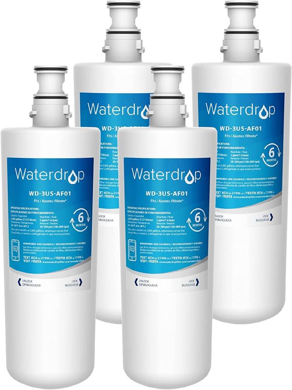 InSinkErator Water Filters Replacement by , Compatible with InSinkErator Hot Water Tap F701R, F-701R, Filtrete 3US-AF01, HC-3300, GN-1100, HC-1100, 3M AP3-765S, 70020019835 (4)