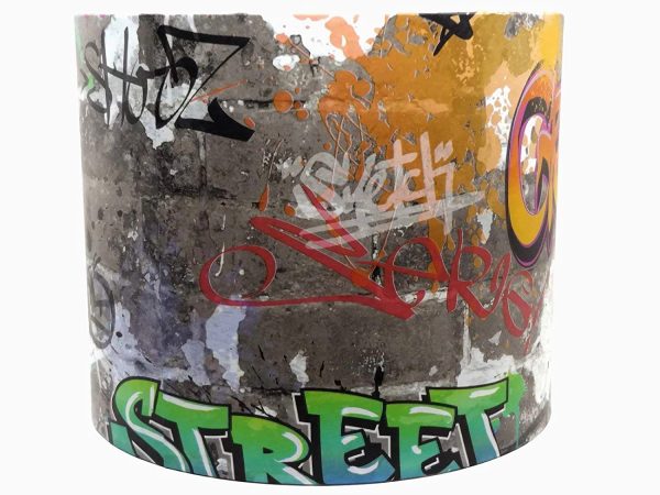 Graffiti Lampshade or Ceiling Light Shade 10 Inch Drum shade Boys Girls Teens Grafitti Urban Hip Hop Skate Park Skateboard Themed Room Bedroom Accessories - Image 2