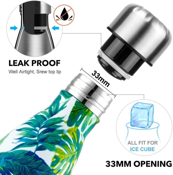 Lalafancy Stainless Steel Water Bottle Insulated Double Walled Vacuum Flasks Drinks Bottle Keep 12 Hours Hot & 24 Hours Cold - Leak Proof BPA Free - 350/500/750ml - Image 5