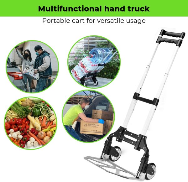 Heavy Duty Folding Hand Truck Aluminium Trolley Multi Purpose Barrow Sack Hand Truck 80KG / 176LB Load Capacity