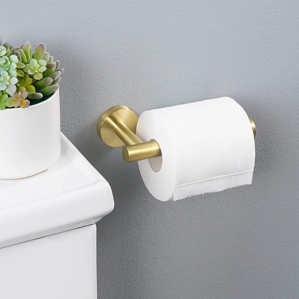 KES Toilet Roll Holder Bathroom Tissue Paper Dispenser SUS304 Stainless Steel Wall Mounted Brushed Brass, A2175S12-BZ - Image 9