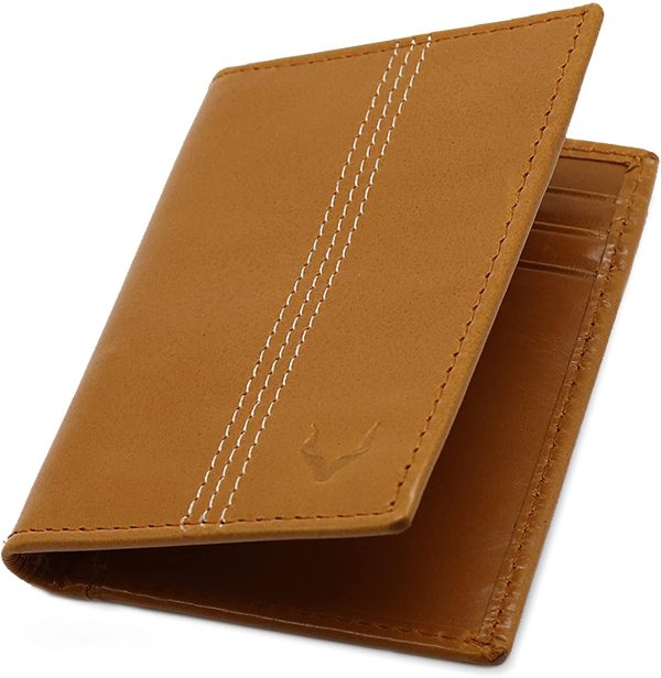 Pelle Toro Minifold Leather Credit Card Holder Wallet for Men, Thin RFID Blocking Contactless Card Protector, Handmade Minimalist Slim Mens Card Wallet in Mens Gift Box, Tan Wallet - Image 3