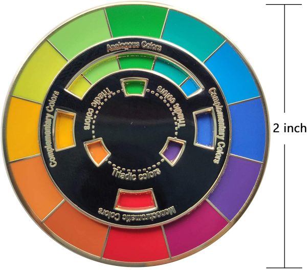 Langjitianya Creative Color Wheel Enamel pin, The Spinning Wheel Moves Nicely??Colour Card Brooch - Image 5