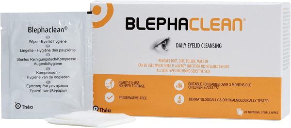 Blephaclean Sterile Daily Eyelid Wipes For Blepharitis | Cleaning Hygienic Moisturising Eyelid Wipes for Sensitive Skin, 20 wipes - Image 3