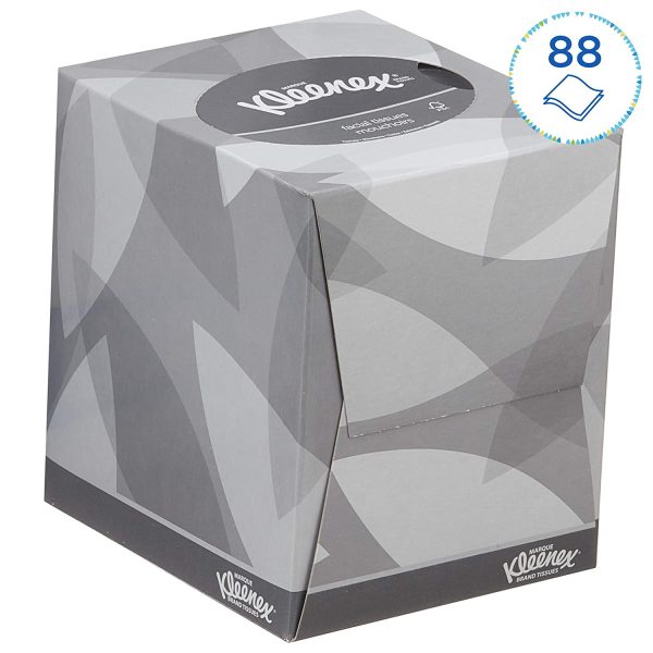 Kleenex Facial Tissue Cube 8834 - 2 Ply Boxed Tissues - 12 Tissue Boxes x 88 White Facial Tissues (1,056 sheets) - Image 4