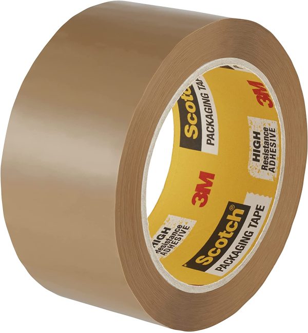 Scotch Heavy Duty Packaging Tape, 66m x 50mm, Brown, 3 Rolls, Suitable for Rough Handling and Shipping