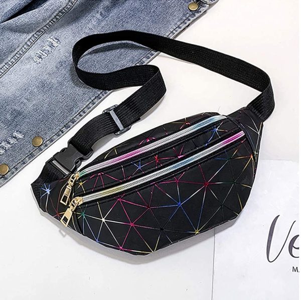 Estwell Bum Waist Bag Festival Fanny Pack 3 Zip Pockets Fashion Waterproof PU Leather Waist Pouch Travel Holiday Waist Pack for Women Ladies Girls - Image 4