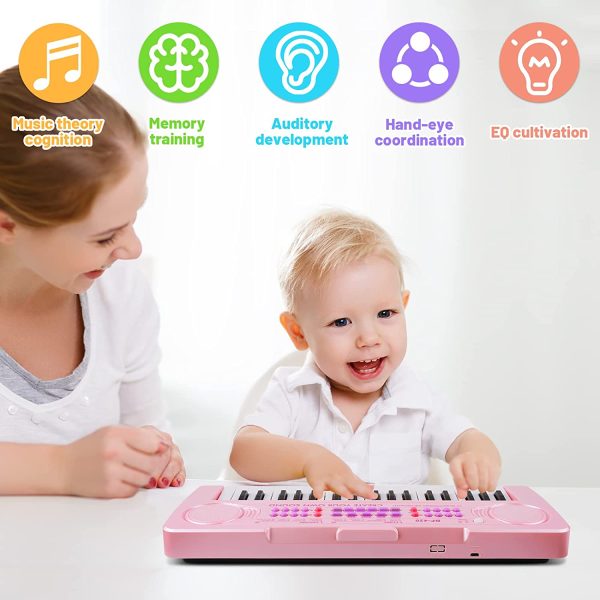 m zimoon Kids Piano Keyboard, 37 Keys Electronic Piano for Kids Music Piano Portable Multi-Function Musical Instruments Educational Toy Birthday Christmas Gift for Boys Girls Children Beginner - Image 4