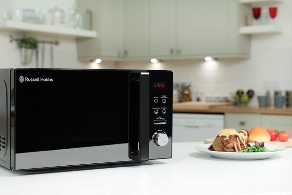 RHM2076B 20 Litre 800 W Black Digital Solo Microwave with 5 Power Levels, Automatic Defrost, 8 Auto Cook Menus, Clock & Timer, Easy Clean & 21410 Mode 2-Slice Toaster, Plastic, Black - Image 4