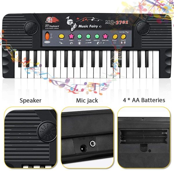 m zimoon Piano for Kids, Piano Keyboard Multifunction 37 Keys Electronic Keyboard with Microphone Musical Educational Toys for Boys Girls Beginners Age 3-8 Year Old - Image 6