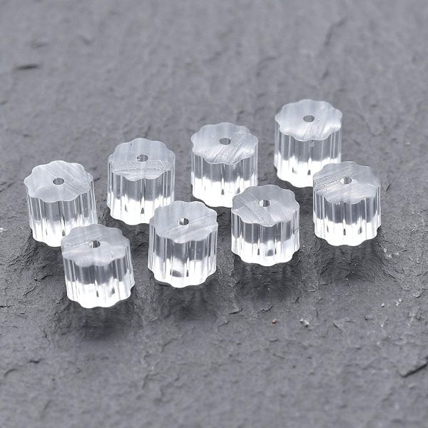 pewterhooter® I0 Pairs of Soft, Comfortable & Secure Clear Plastic Earring Backs. - Image 4