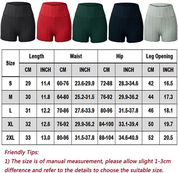 DODOING Scrunch Butt Shorts for Women High Waisted Yoga Shorts Ruched Butt Lifting Booty Shorts Gym Workout Hot Pants - Image 3