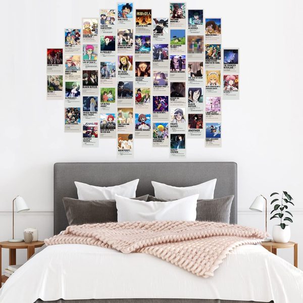 GROBRO7 50Pcs Anime Movie Wall Collage Kit, Aesthetic Picture Indie Room Decor, Art Posters for Dorm Decor, Wall Art Prints for VSCO Girls Boys, Aesthetic Photo Display, Bedroom Decor for Anime Lovers - Image 5