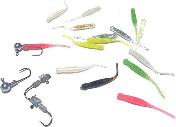 Cannapina 19 PCS Worm Lure with Swimming Tail Plastic Fishing Worms Grub Baits Extreme swimming action, fishing lures for pike fishing, Softbait, Swimbait, high fishing power Micro Bait - Image 3