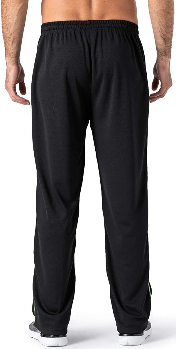 MAGCOMSEN Mens Tracksuit Bottoms Open Hem Lightweight Quick Dry Joggers Trousers Drawstring Lounge Pants Zip Pockets Sweatpants