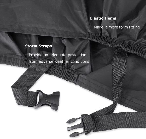 BEEWAY  for 2 Bikes, 190T Nylon Waterproof Bicycle Cover Anti Dust Rain UV Protection for Mountain Bike/Road Bike with Lock-holes Storage Bag - Image 6