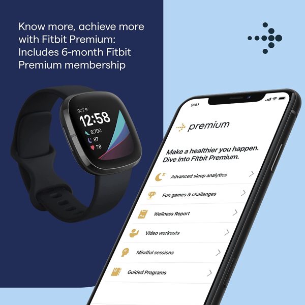 Fitbit Sense Advanced Smartwatch with Tools for Heart Health, Stress Management & Skin Temperature Trends - Image 2