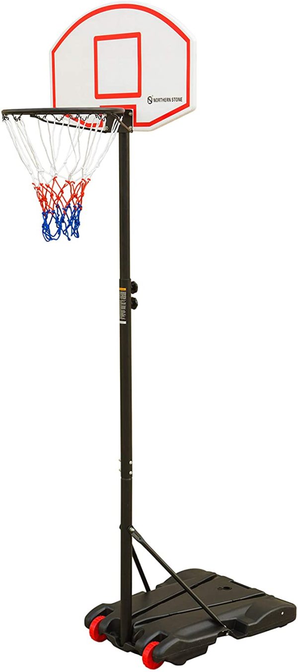 NORTHERN STONE Junior Height Adjustable Basketball Hoop, Free Standing Portable Basketball Stand for Kids - Image 5