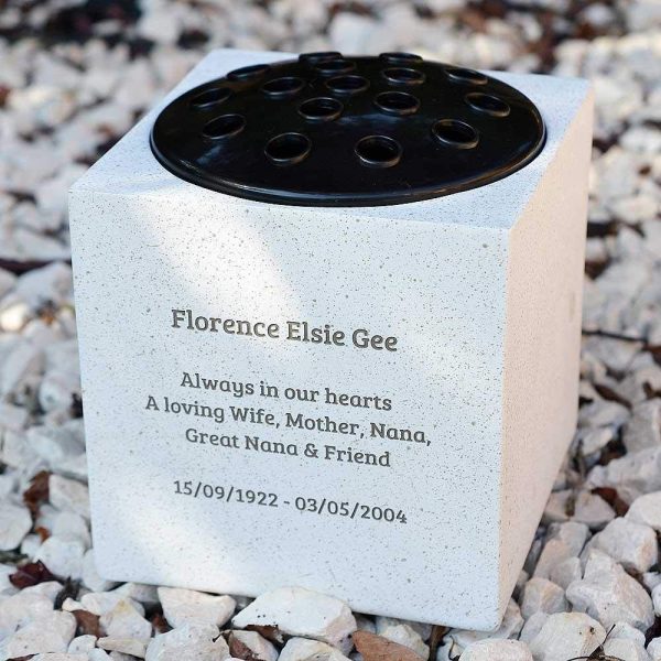 Fully Bespoke Personalised Customised Memorial Grave Side Flower Vase Pot - Image 2