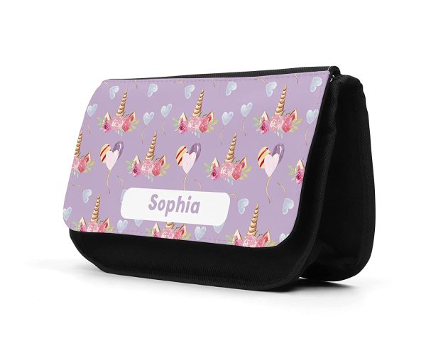 Personalised Unicorn Pencil Case with Any Name, Girls Pencil Case, Custom Back To School Gift - Image 6