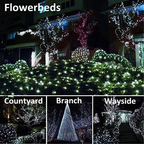 Plug in LED String Lights, 200 LED Plug Fairy Lights 66 feet 8 Modes Wire Lights Mains Powered Dissemble Firefly String Lights for Bedroom Wedding Party Indoor Decoration (Cool White)