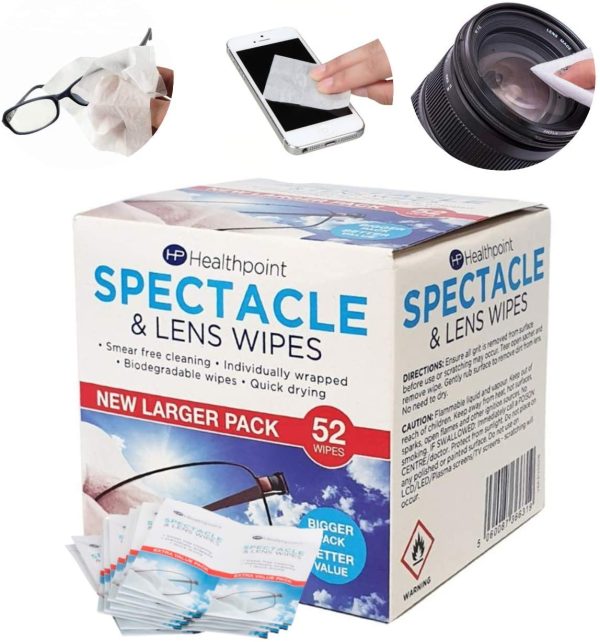 Healthpoint Glasses Wipes - 312 Individually Wrapped Lens Wipes - Also Suitable for Cameras, Binoculars & Smartphone Screens (6 Extra Value Packs of 52 = 312 Wipes) Plus Groomarang! - Image 7