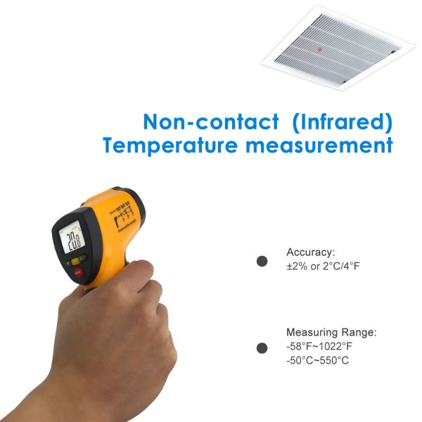 Helect (NOT for Human) Infrared Thermometer, Non-Contact Digital Laser Temperature Gun -58??F to 1022??F (-50??C to 550??C) with LCD Display - Image 4