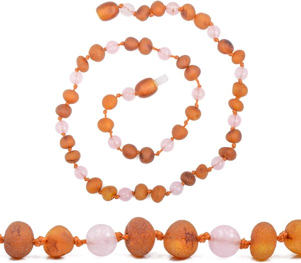 Genuine Baltic Amber Necklace - Raw not Polished Beads - Multicolor - Knotted Between Beads - Sizes from 30 to 36 cm - Image 5