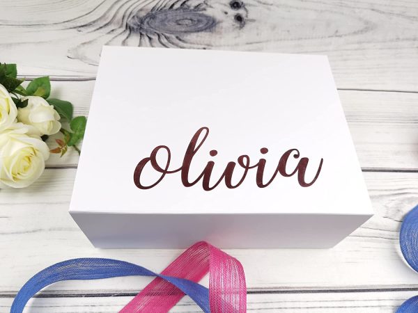 Large Personalised Empty Gift Boxes, Choice of Colours and Sizes - Image 2