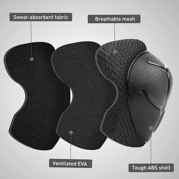 KUYOU Kids Knee Pads Set,6 in 1 Kit Protective Gear Knee Elbow Pads with Adjustable Wrist Guards Toddler Children Protection Safety for Rollerblading BMX Bike Bicycle - Image 6