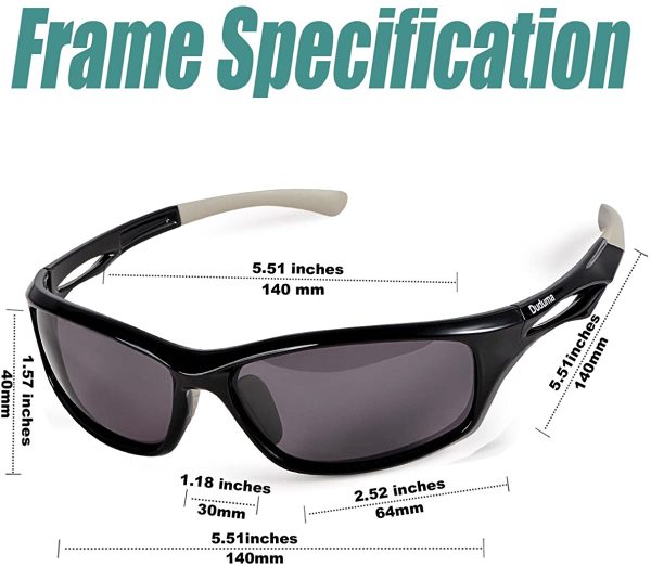 Duduma Polarised Sports Mens Sunglasses for Ski Driving Golf Running Cycling Tr90 Superlight Frame Design for Mens and Womens - Image 4