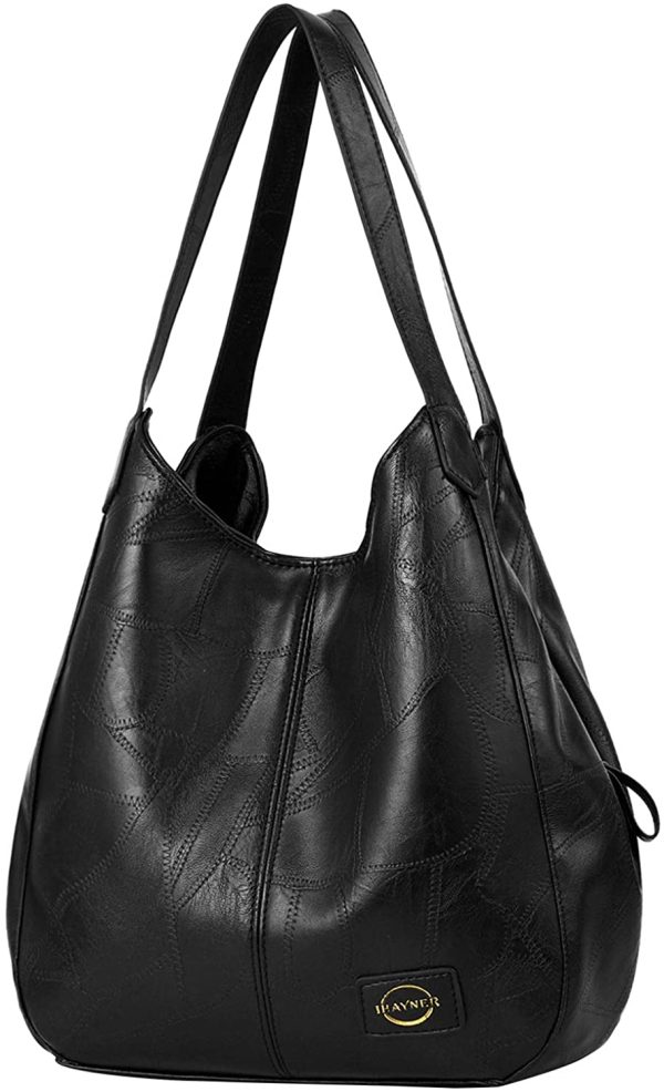 I IHAYNER Soft Vegen Leather Bags Large Capacity Handbag Multiple Pocket Tote Bag Shoulder Bags for Women - Image 3