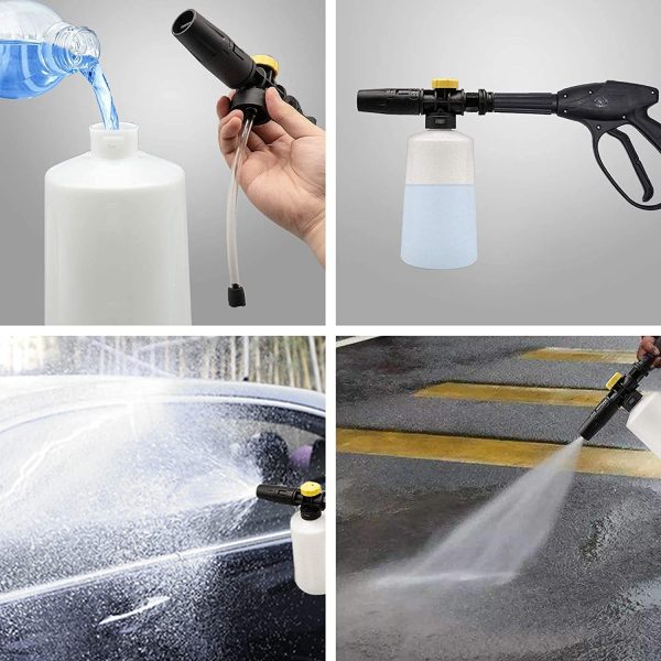 Jet Bottle Snow Foam Lance Cannon Washer for Karcher K2 K3 K4 K5 K6 K7 Soap Generator High Pressure Car Foamer Wash Adjustable Sprayer Nozzle 750ML - Image 2