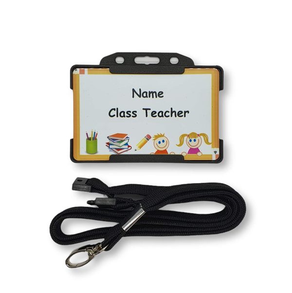 Personalised Children's Novelty ID Card & Lanyard - Teacher Role play - Schools - Pretend Play - Imaginary Play