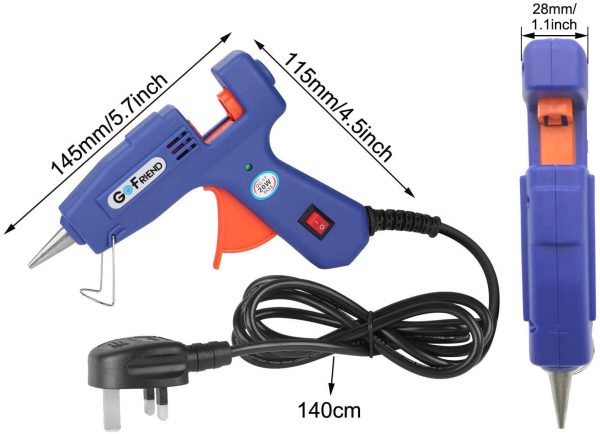 Mini Hot Melt Glue Gun,  20W Electric Glue Gun with 80pcs Melt Glue Sticks(0.27 *5.9 inches) Heating DIY Craft Repair Kit - Image 6