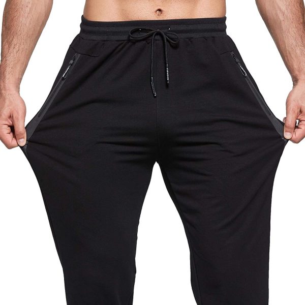 JustSun Tracksuit Bottoms Mens Joggers Slim Fit Gym Sports with Zip Pockets - Image 4