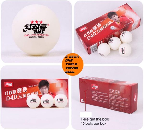 DHS Table Tennis Balls 3 Star White, Professional D40+ Ping Pong Balls Set of 10 ideal for Competition, ITTF Approved Ping-Pong Balls GREAT BOUNCE, POWER AND SPIN - Image 9