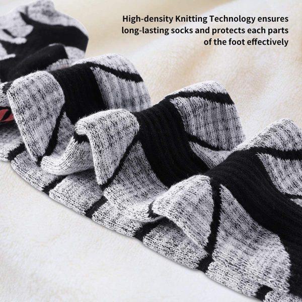 Kuyou Ski Socks Women Men,3 Pairs Cashmere-Like Long Hose Winter Thermal Skiing Socks, Hiking Socks Women Size UK 3-8 / Eur 35-41,Men Size UK 6-11 / Eur 39-45 for Skiing,Snowboarding,Hiking,Skating - Image 3