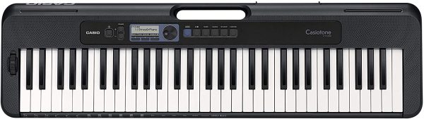 Casio CT-S300AD 61 Touch-Sensitive Keys, Pitch-Bend Wheel Portable Electronic Keyboard in  & RockJam RJKBB100 Premium Adjustable Padded Keyboard Bench or Digital Piano Stool, - Image 3