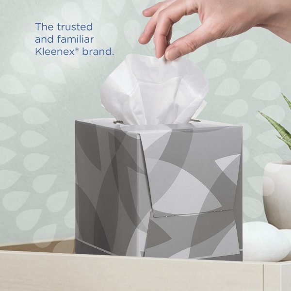 Kleenex Facial Tissue Cube 8834 - 2 Ply Boxed Tissues - 12 Tissue Boxes x 88 White Facial Tissues (1,056 sheets) - Image 3