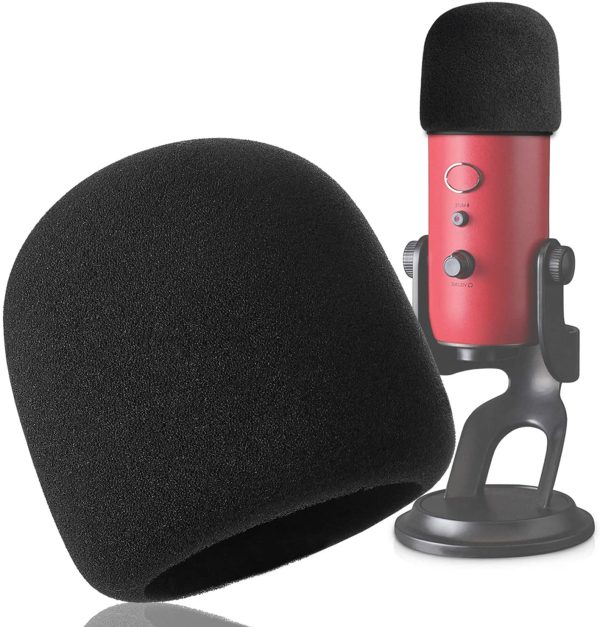 YOUSHARES Microphone Foam Cover - Mic Windscreen Large Size Pop Filter Mic Cover for Blue Yeti, Yeti Pro, MXL, Audio Technica Microphone - Image 5