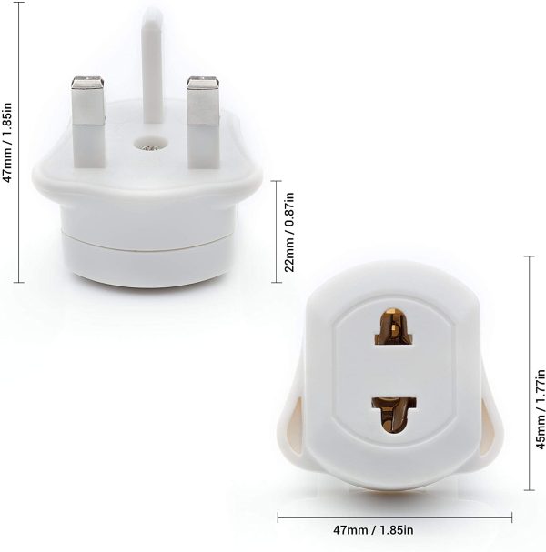 EU 2 Pin To UK 3 Pin Fused Adaptor Plug for Shaver/Toothbrush, q4ujhd - Image 5