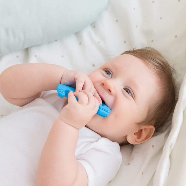 Baby Elefun Teething Ring, BPA Free Silicone Easy to Hold Teether Toy with Gift Package Included, Effective Elephant Teething Rings for Babies 3 4 6 12 Months Boy Teethers Cute Infant & Shower Gifts - Image 3