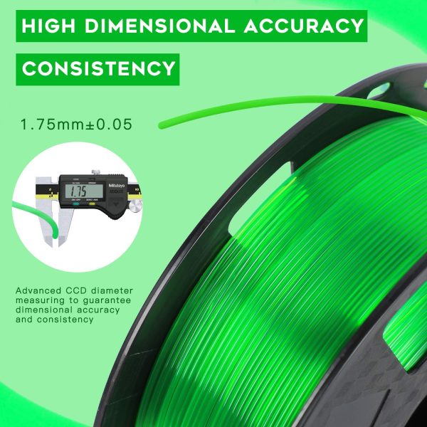 ORIENTOOLS PETG 3D Printer Filament 1.75mm, Dimensional Accuracy +/- 0.02 mm, 1kg Spool - Image 2